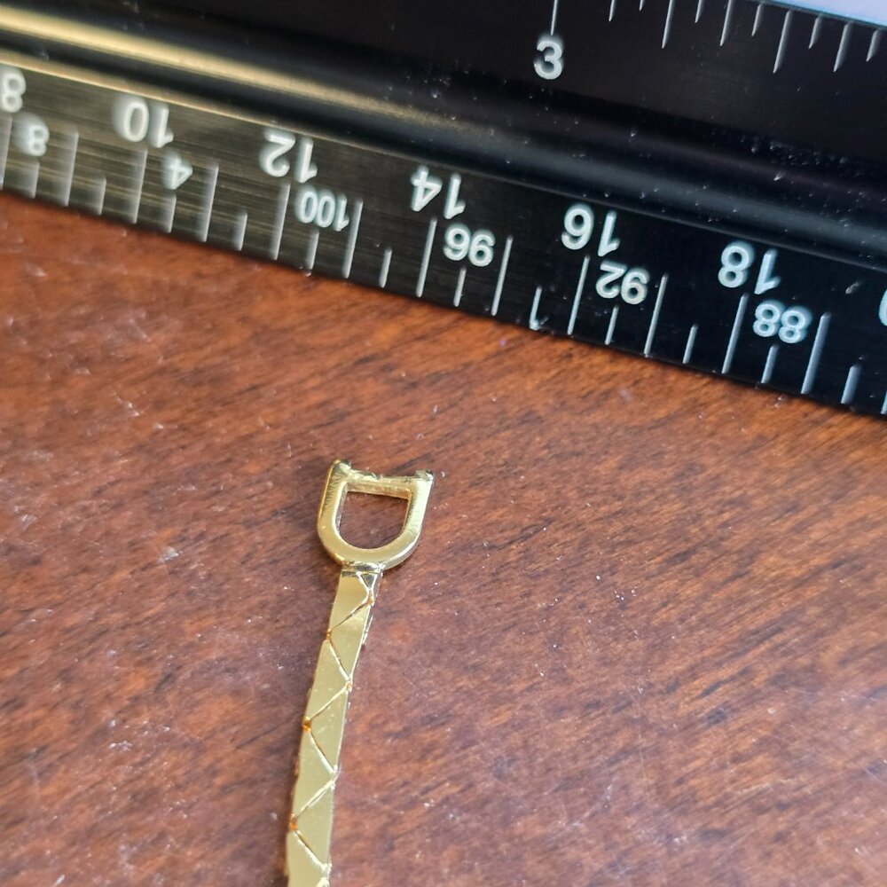 Christian Dior Bracelet Green Cabochon Crystal Gold Plated SIGNED VINTAGE Pretty - Picture 14 of 16